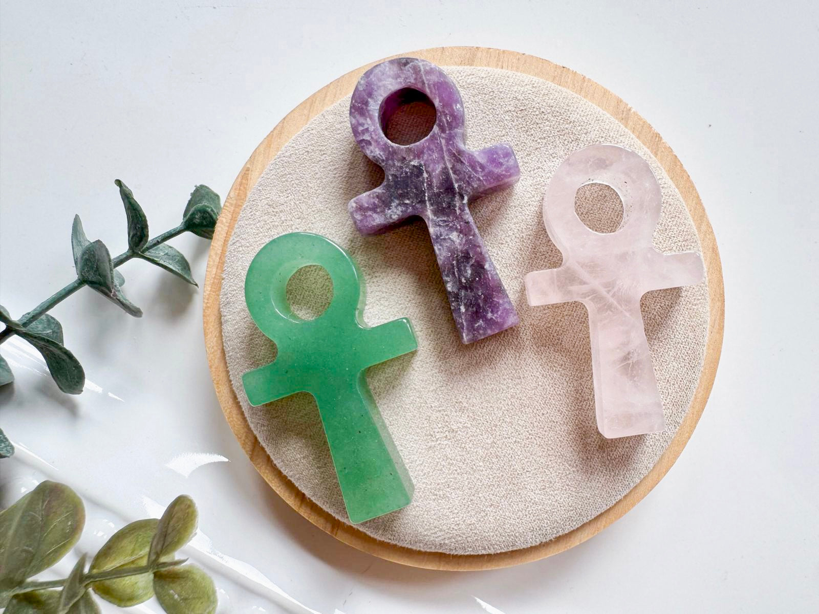 Ankh Crystal Carving || 2"