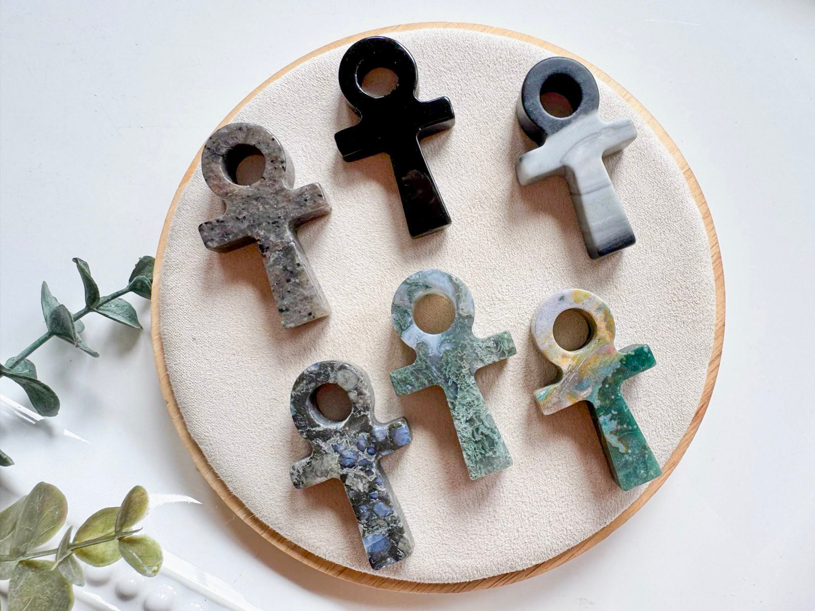 Ankh Crystal Carving || 2"