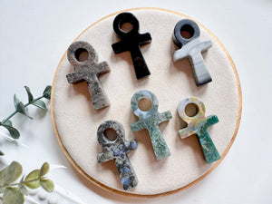 Ankh Crystal Carving || 2"