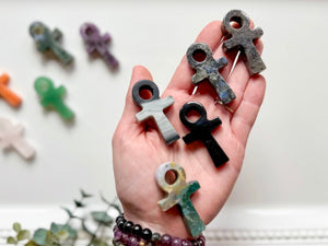 Ankh Crystal Carving || 2"