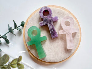 Ankh Crystal Carving || 2"