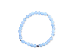 Aquamarine Evil Eye Anklet || Reiki Infused