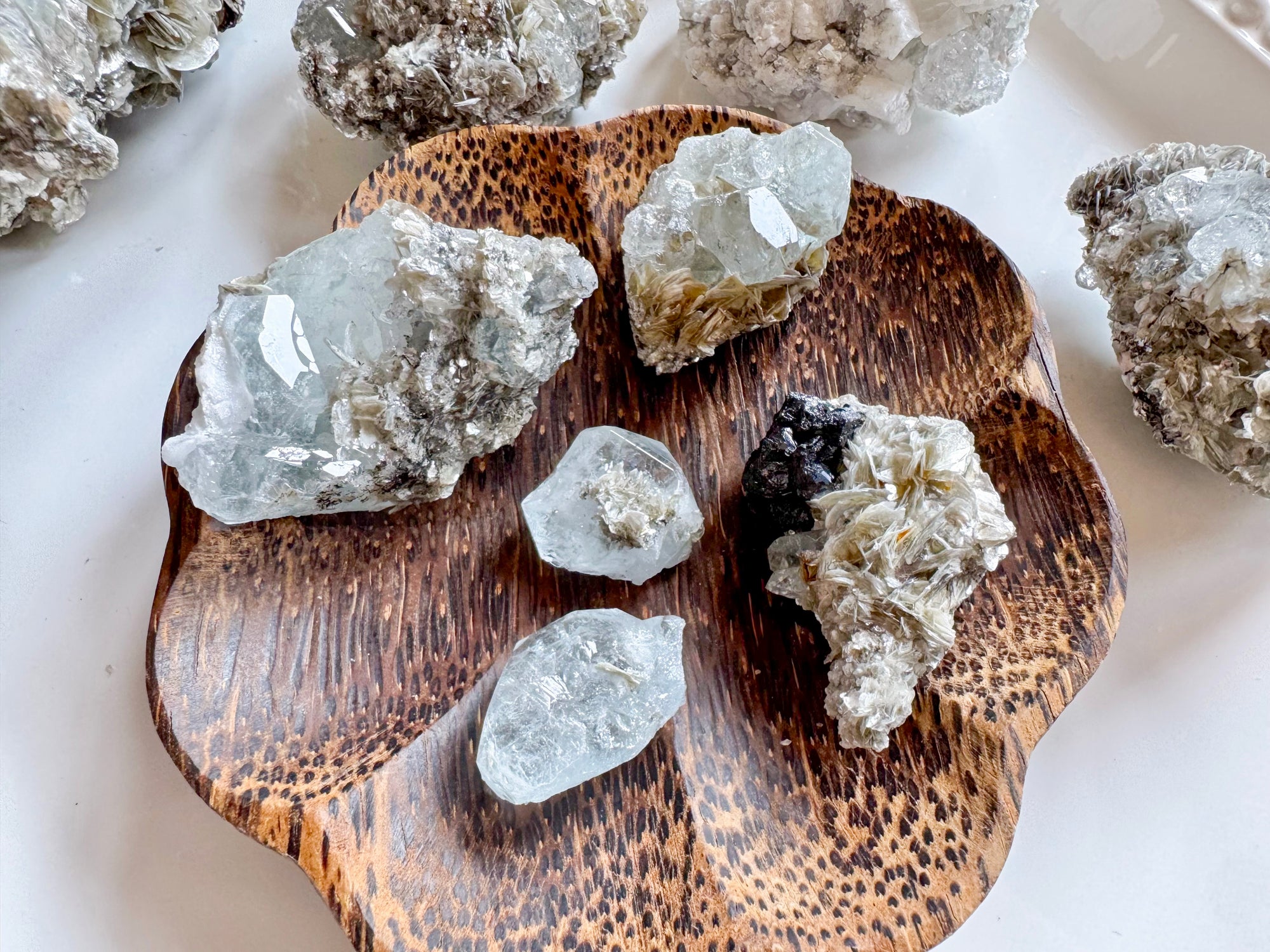 Aquamarine & Mica Specimens