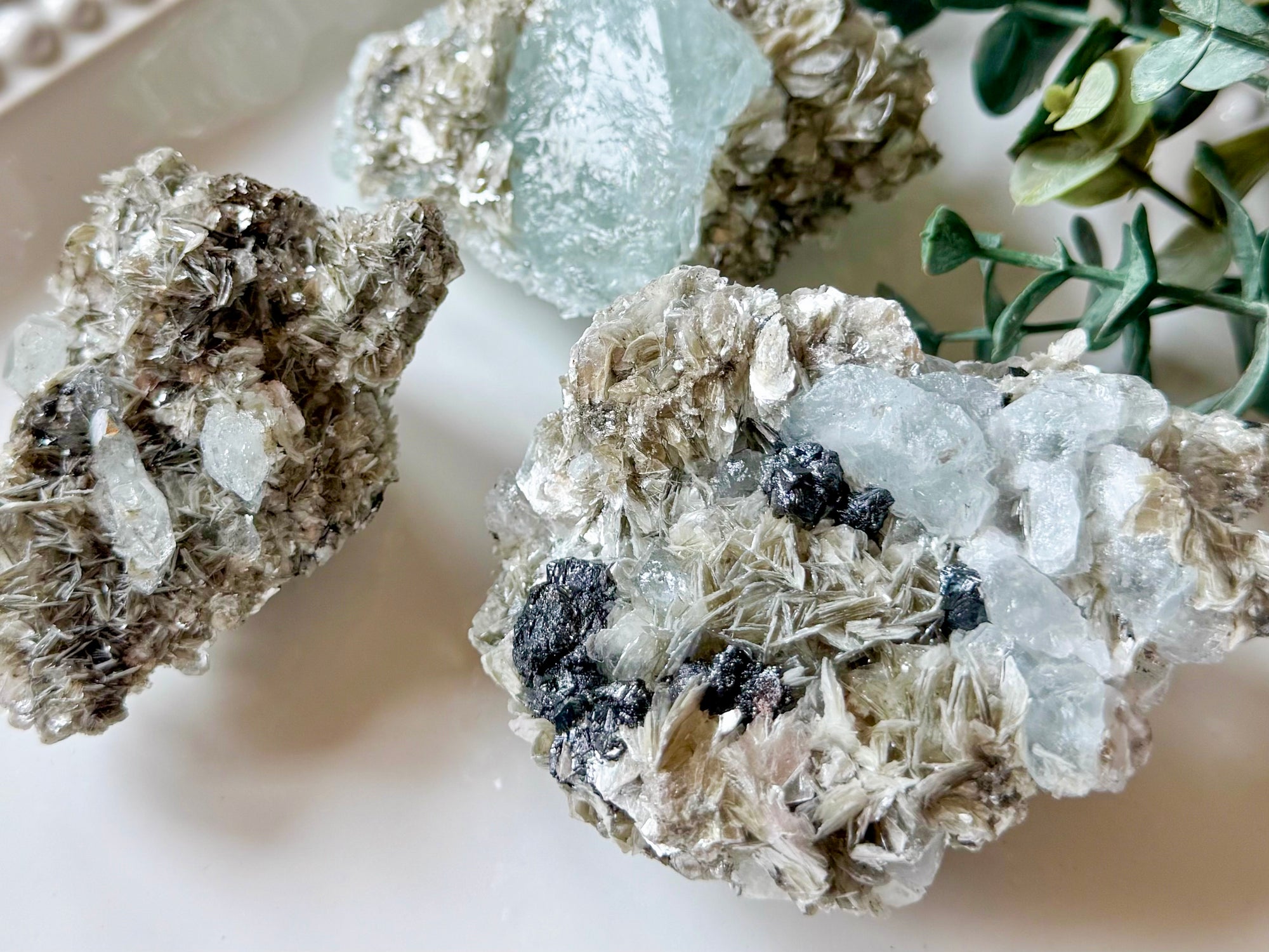 Aquamarine & Mica Specimens