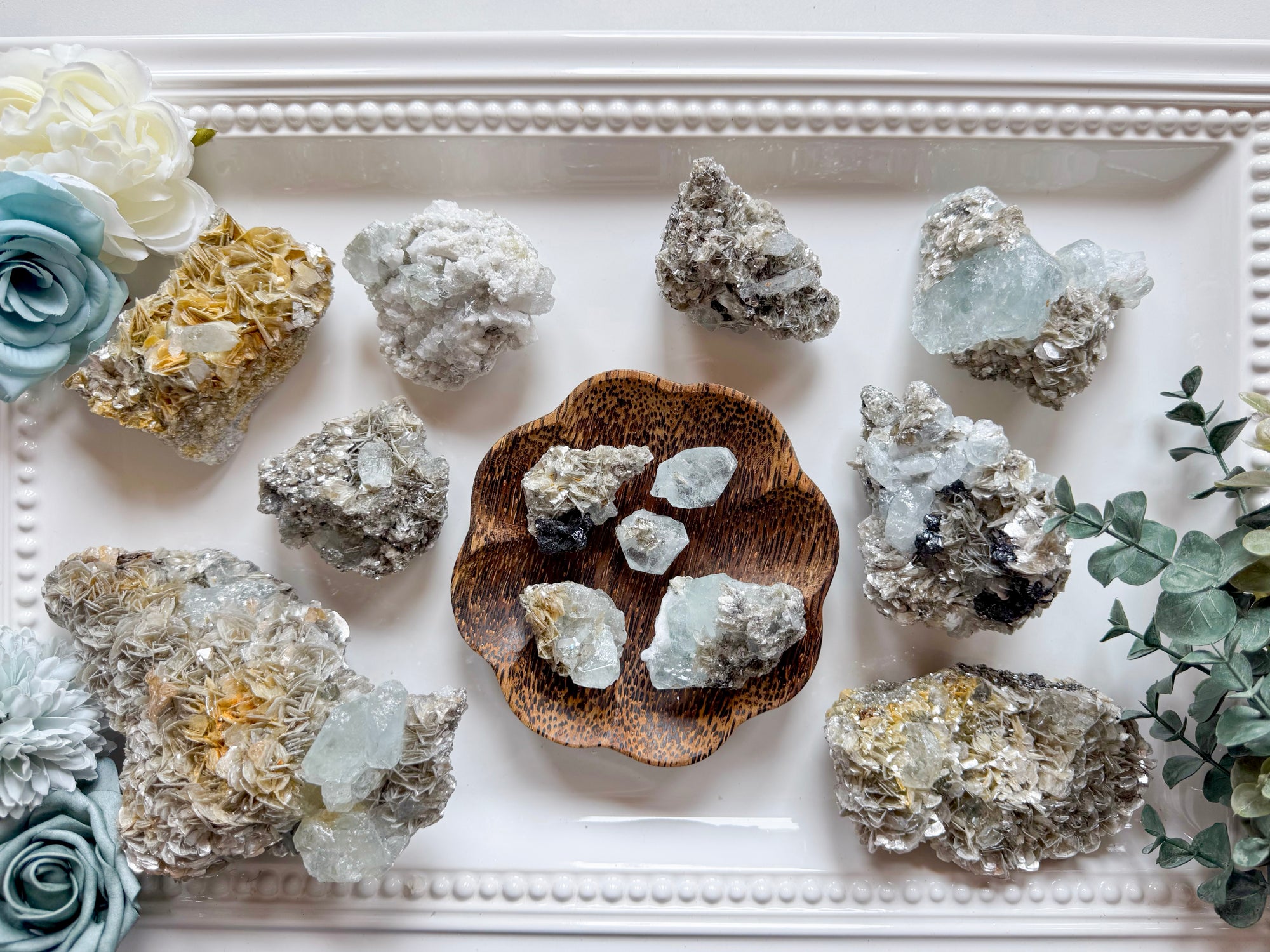 Aquamarine & Mica Specimens