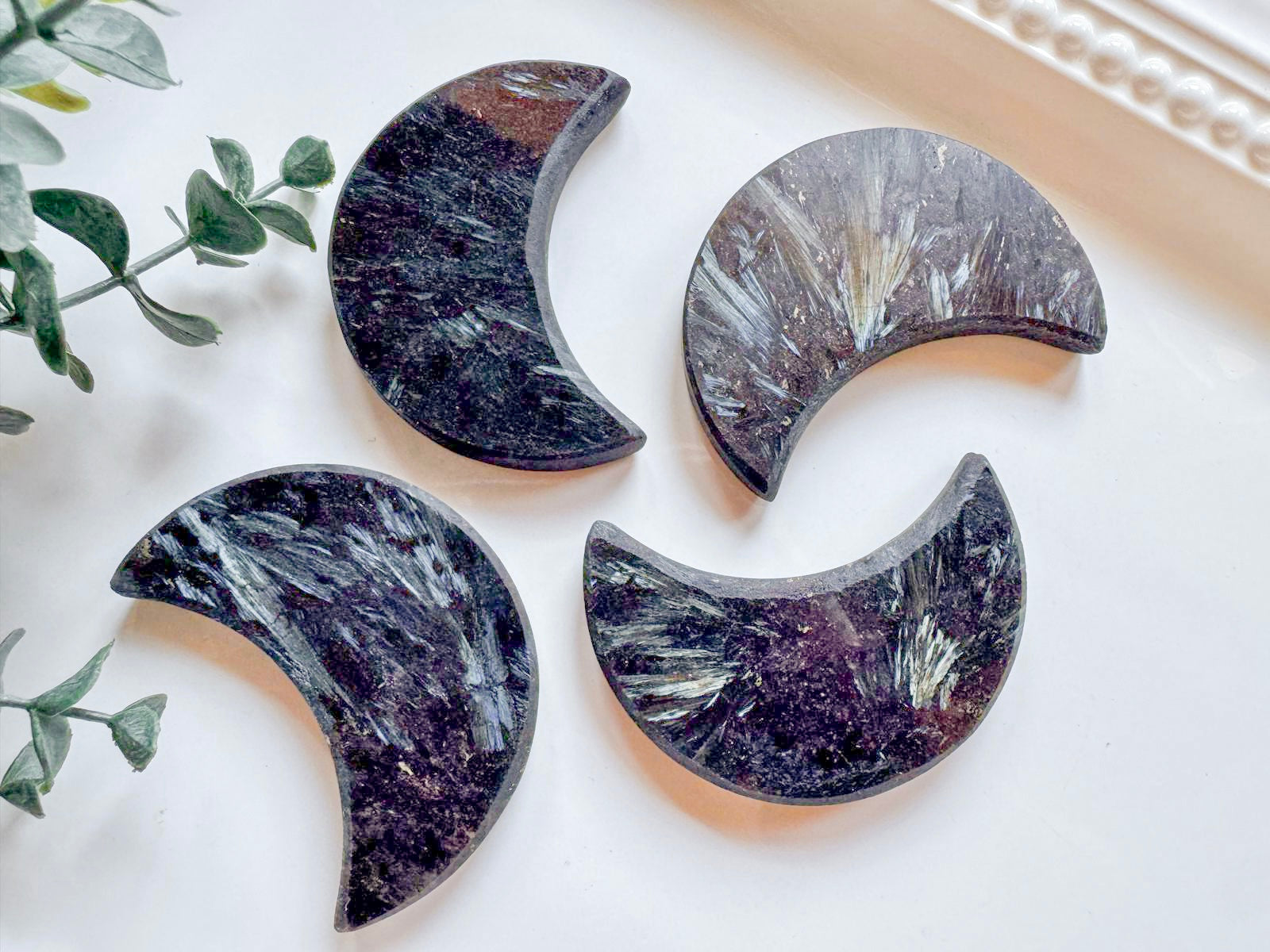 Astrophyllite Crescent Moon Carving