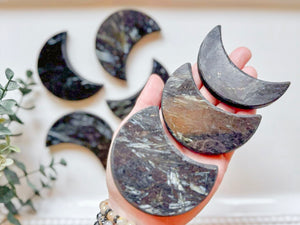 Astrophyllite Crescent Moon Carving