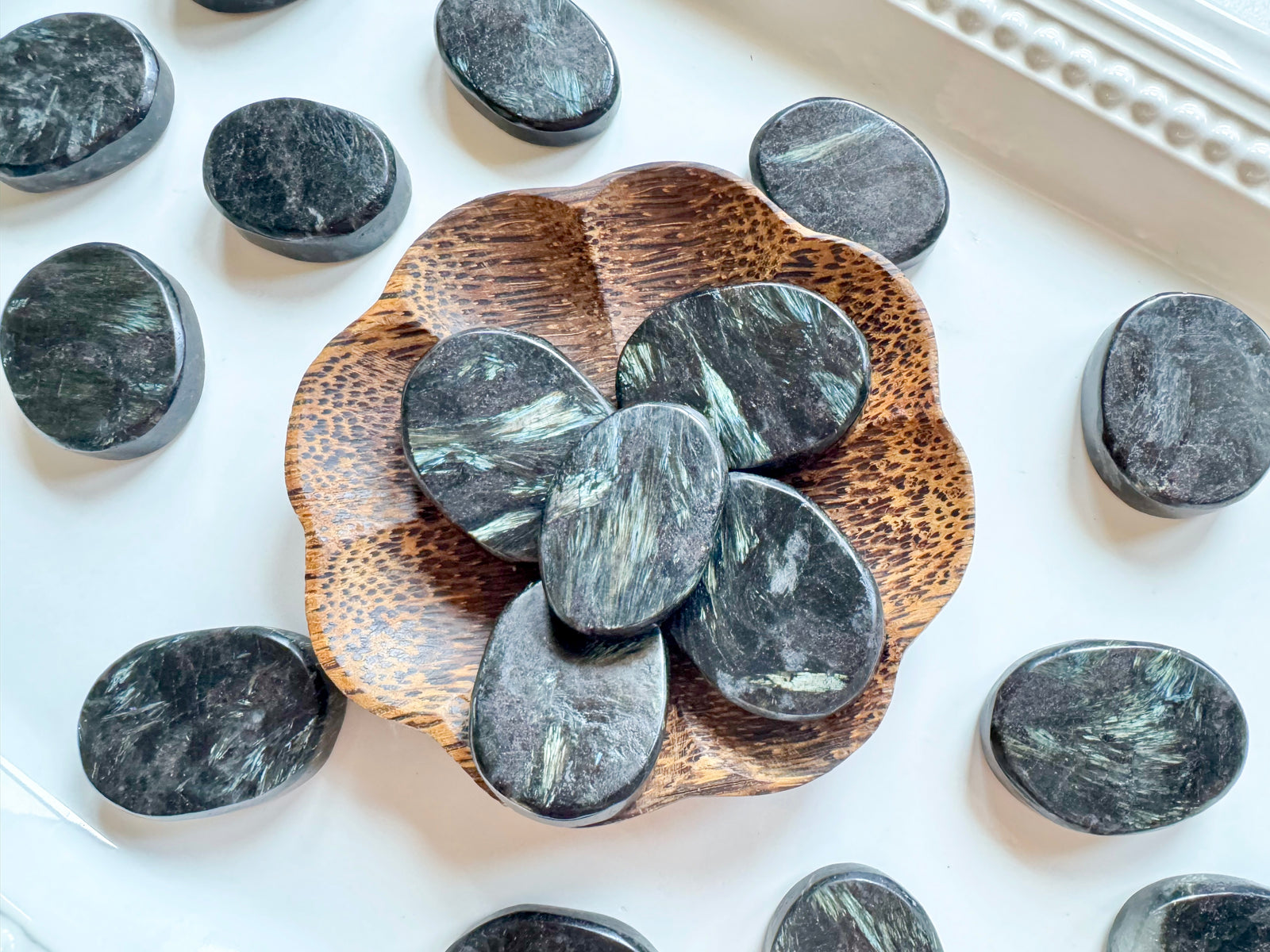 Astrophyllite Flat Palm Stone
