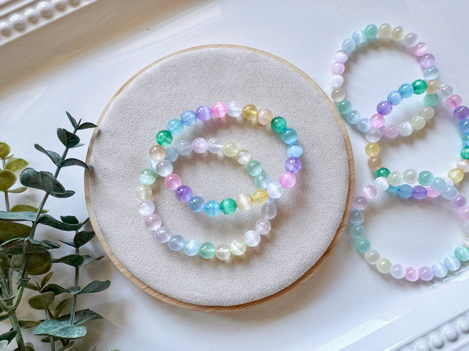 Aura Selenite 8mm Bracelet
