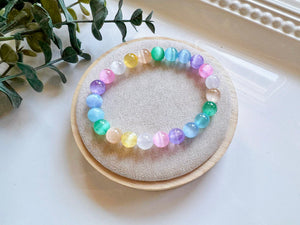 Aura Selenite 8mm Bracelet
