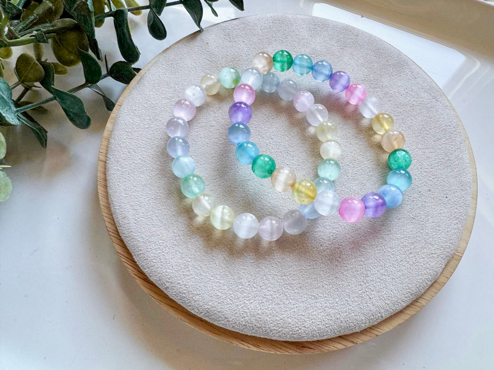 Aura Selenite 8mm Bracelet
