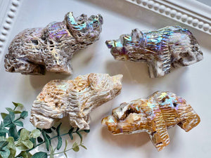 Aura Sphalerite Bear Carving