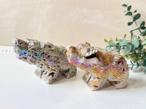 Aura Sphalerite Bear Carving