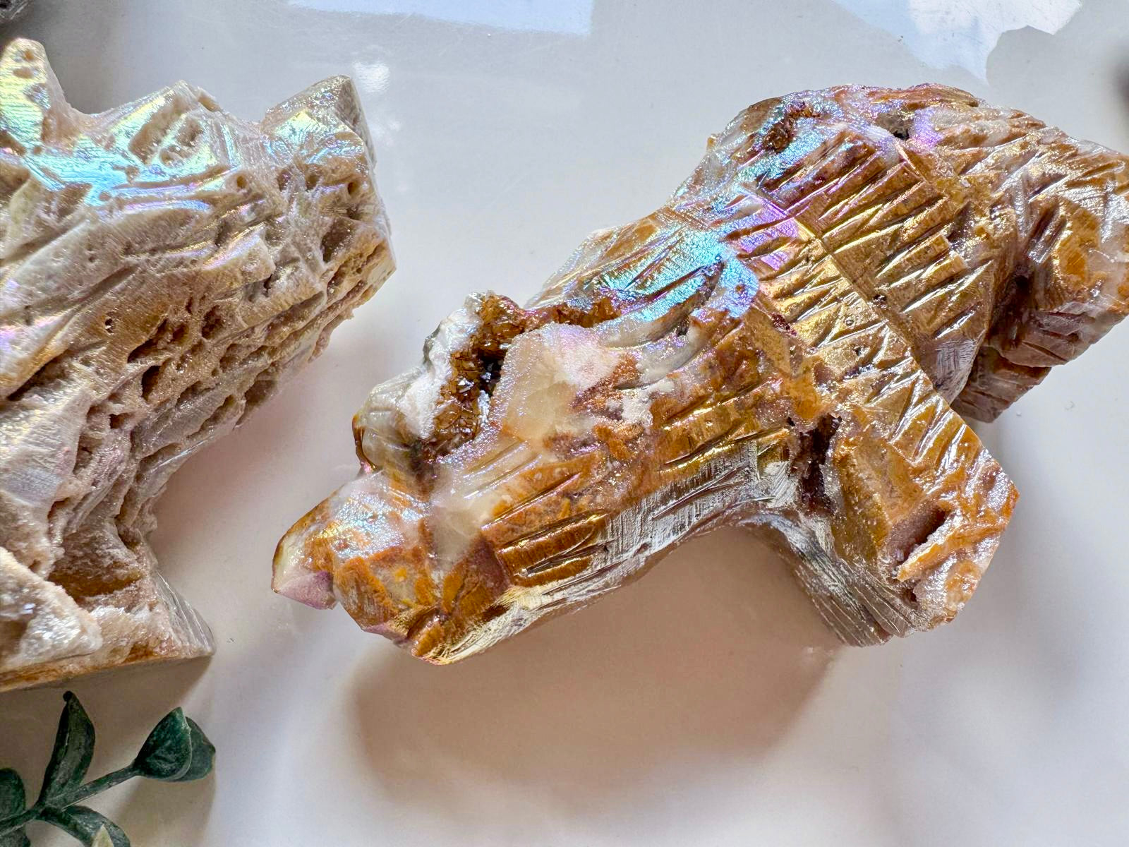 Aura Sphalerite Bear Carving