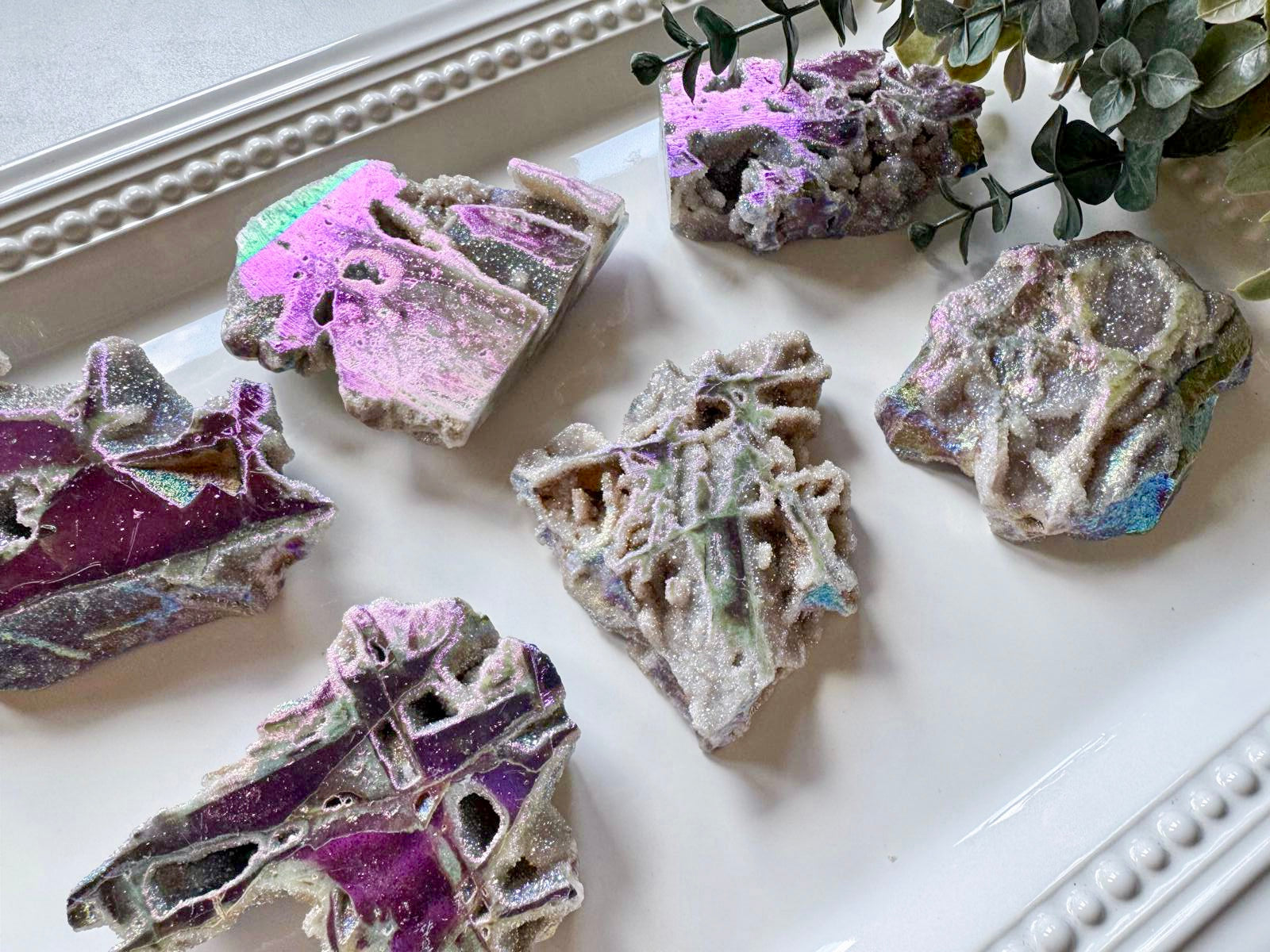 Aura Sphalerite Druzy Slab