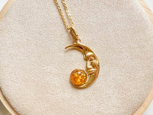 Baltic Amber Celestial Necklace Sterling Collection