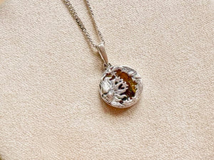 Baltic Amber Celestial Necklace Sterling Collection