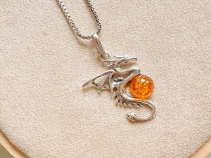 Baltic Amber Celestial Necklace Sterling Collection
