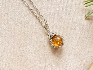 Baltic Amber Woodland Necklace Sterling Collection