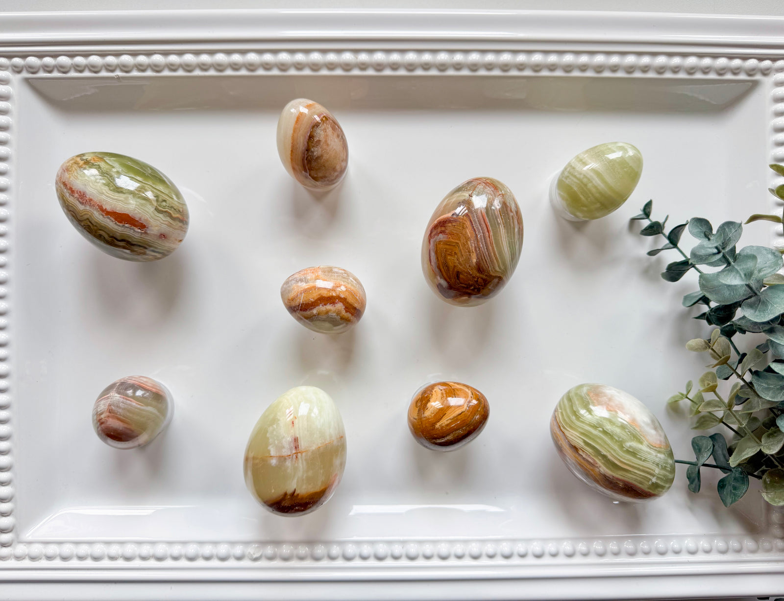 Banded Green Onyx Egg