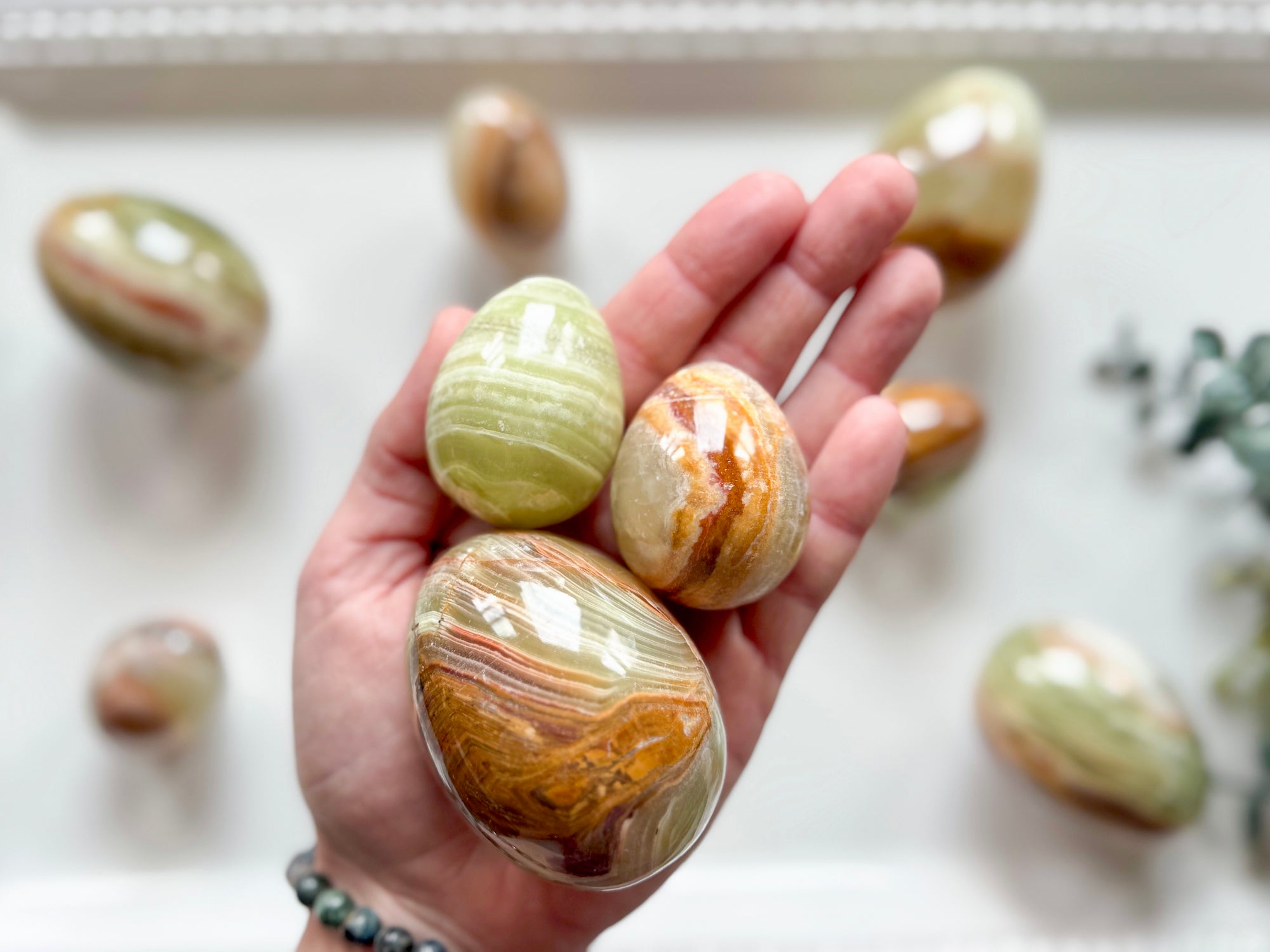 Banded Green Onyx Egg