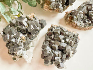 Black Andradite Garnet Clusters || Inner Mongolia