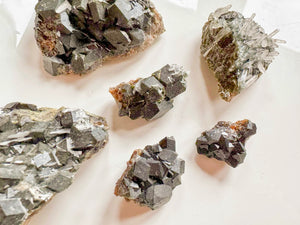 Black Andradite Garnet Clusters || Inner Mongolia