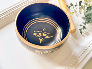 Black Brass Singing Bowl || 6 inch