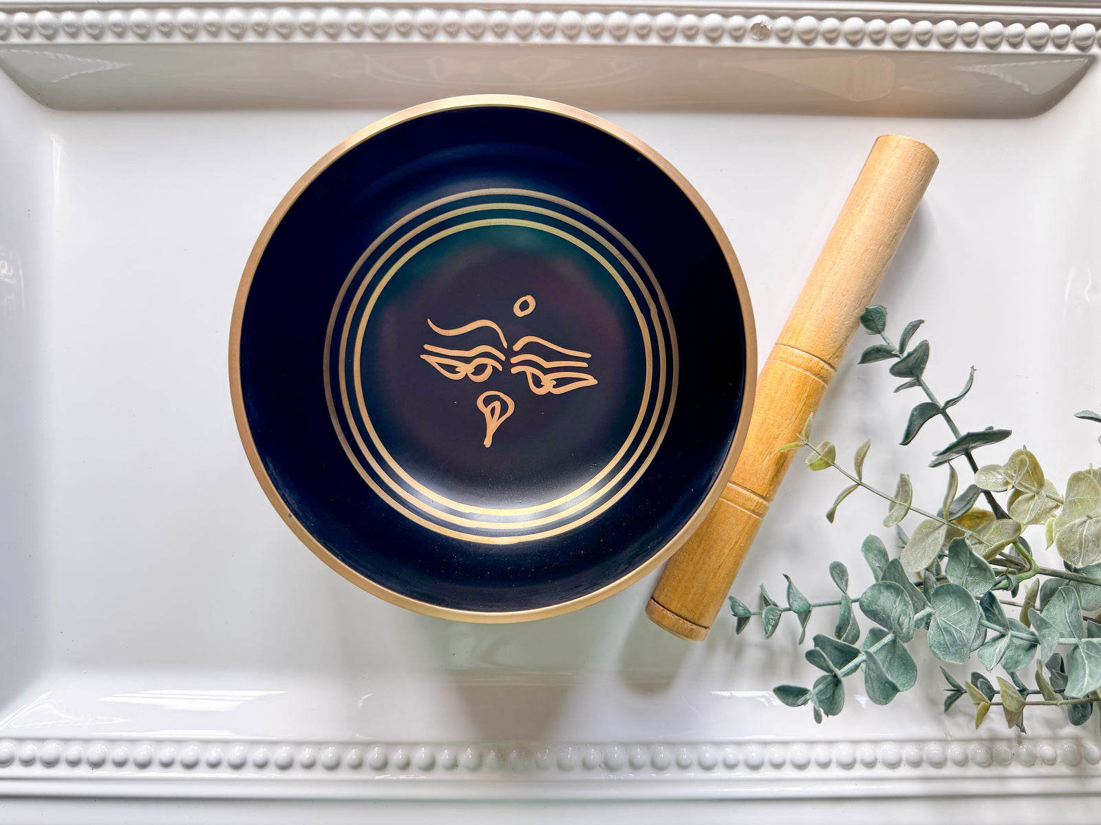 Black Brass Singing Bowl || 6 inch