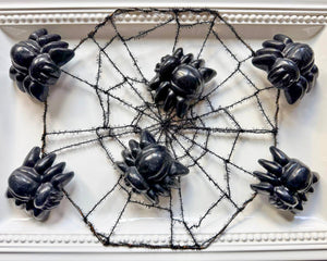Black Obsidian Spider Carving