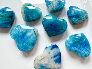 Blue-Colored Moonstone Heart
