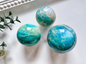 Blue-Colored Moonstone Sphere