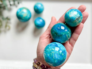 Blue-Colored Moonstone Sphere