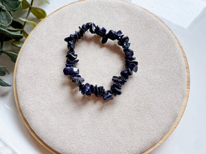 Crystal Chip Bracelet - Blue Sandstone