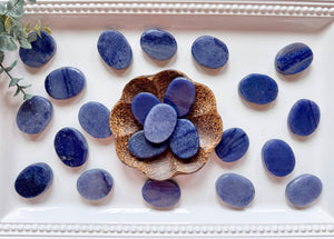 Blue Aventurine Flat Palm Stone
