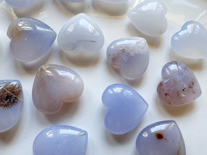 Blue Chalcedony Hearts