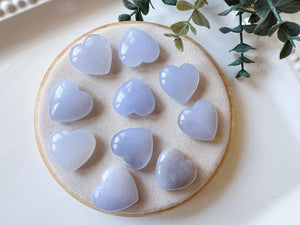 Blue Chalcedony Hearts