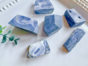 Blue Coral Faceted Free Form