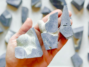 Blue Coral Faceted Free Form