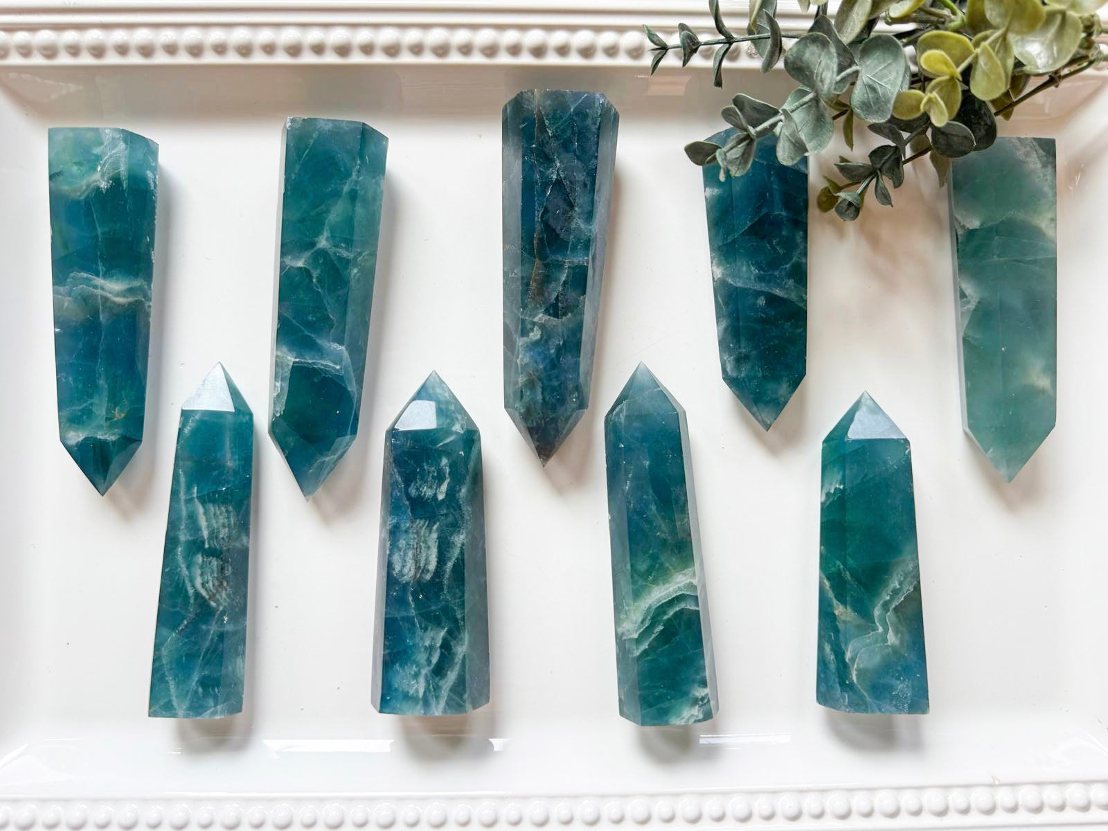 Blue Fluorite Points || Large