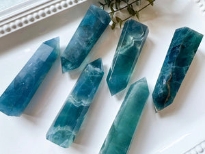 Blue Fluorite Points || Large