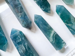 Blue Fluorite Points || Large