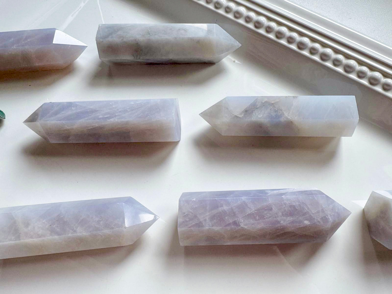Blue Rose Quartz Points