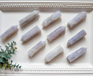 Blue Rose Quartz Points