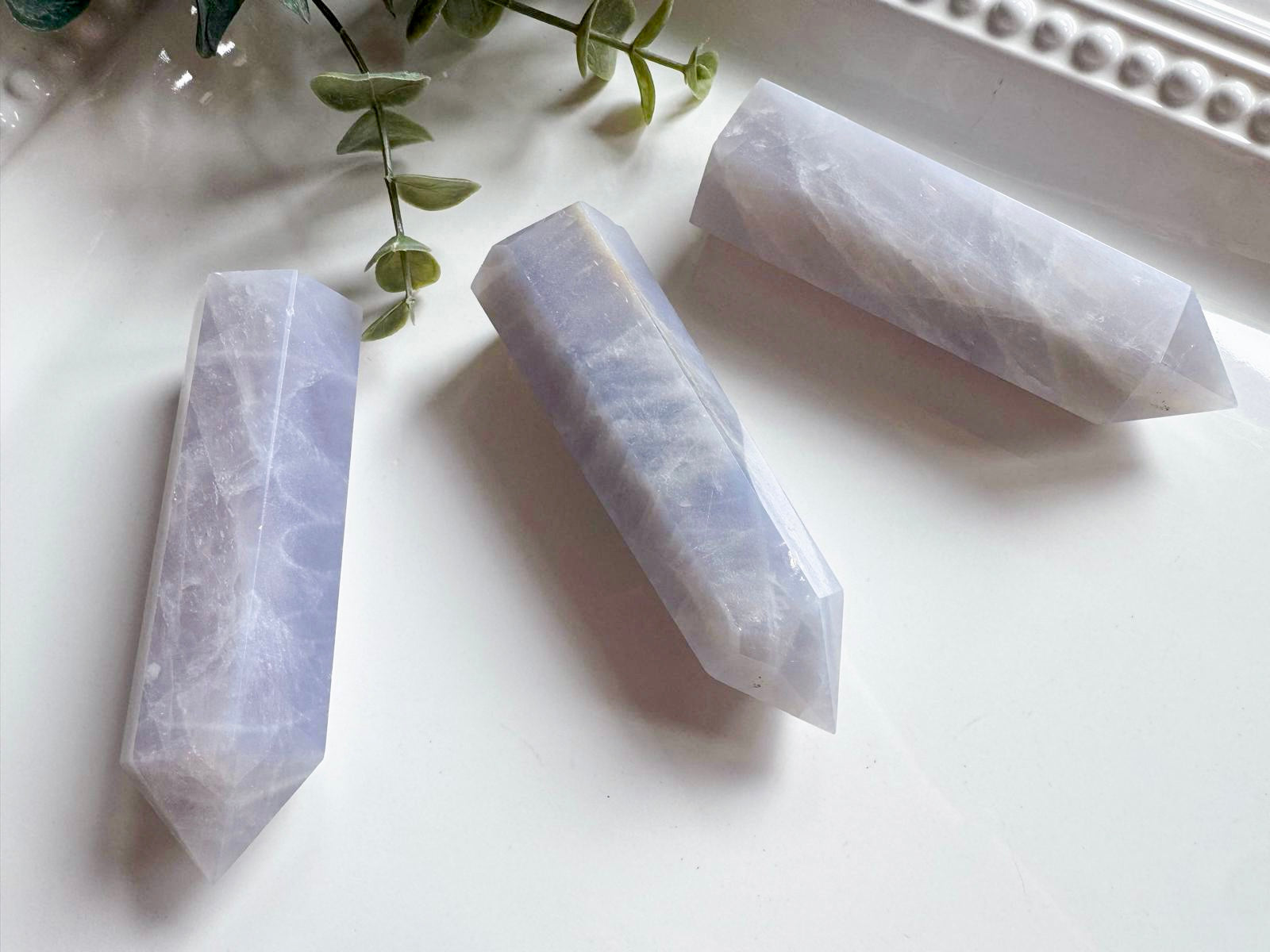 Blue Rose Quartz Points