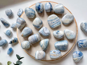 Blue Scheelite Tumbled Stone || Turkey