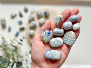 Blue Scheelite Tumbled Stone || Turkey