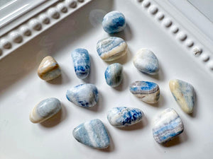 Blue Scheelite Tumbled Stone || Turkey