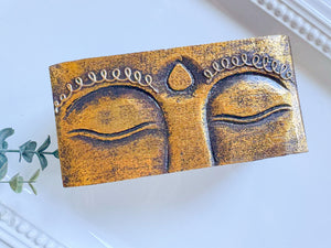 Buddha Eyes Carved Wood Box