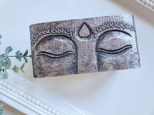 Buddha Eyes Carved Wood Box